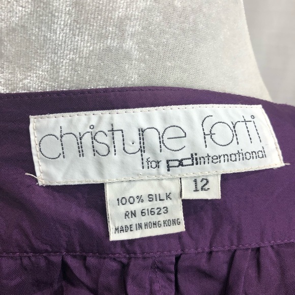 Christyne Forti Vintage Silk Skirt 12 - Picture 9 of 9